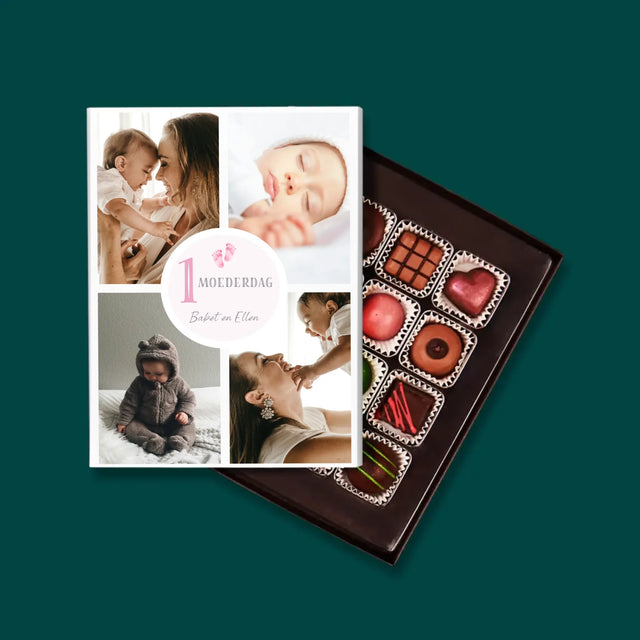 Fotocollage: Eerste Moederdag - Pralines