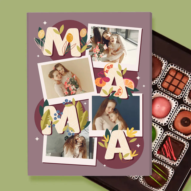 Fotocollage: Letters Mama - Pralines