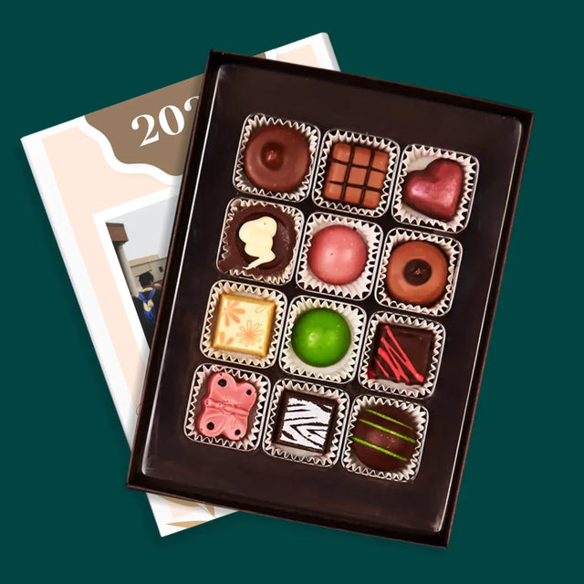 Fotocollage: Mevrouw Magister - Pralines