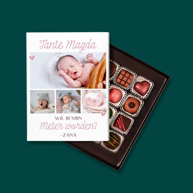 Fotocollage: Wil Jij Mijn Meter Worden? - Pralines