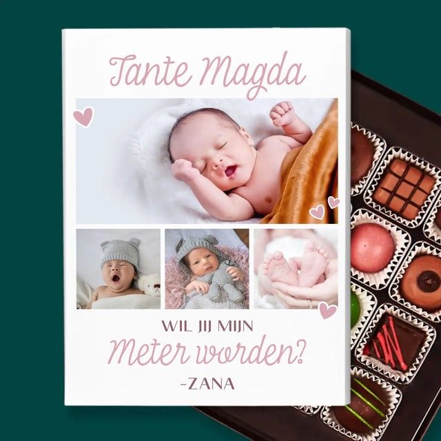 Fotocollage: Wil Jij Mijn Meter Worden? - Pralines