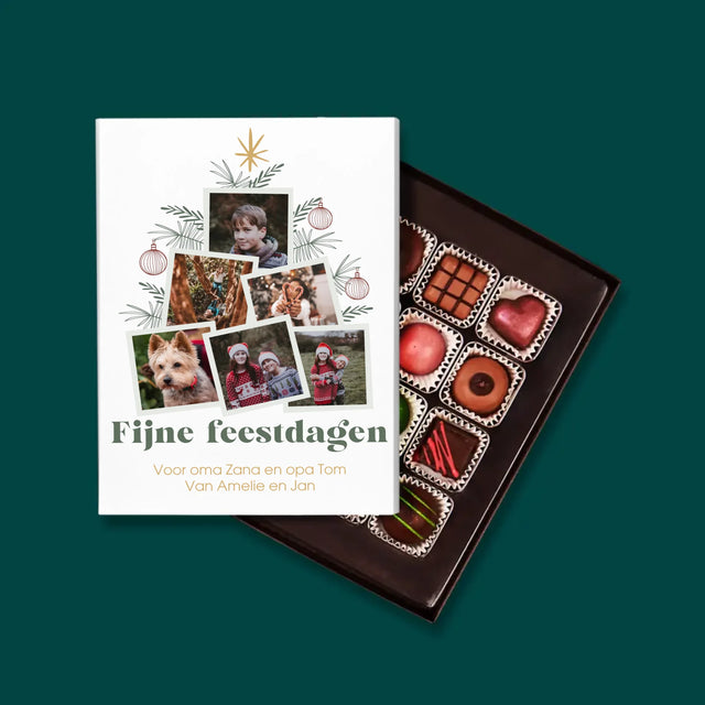 Fotocollage: Kerstboom - Pralines