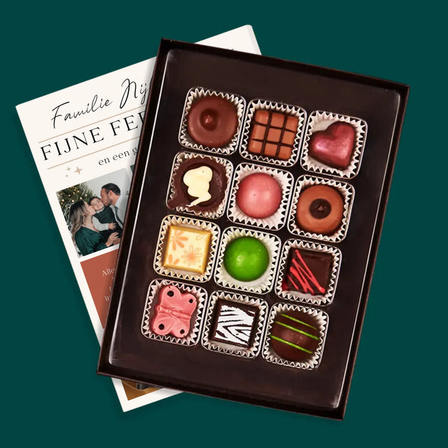 Fotocollage: Fijne Feestdagen, Wensen - Pralines