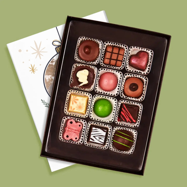 Foto En Handtekening: Fijne Feestdagen Kerstbal - Pralines