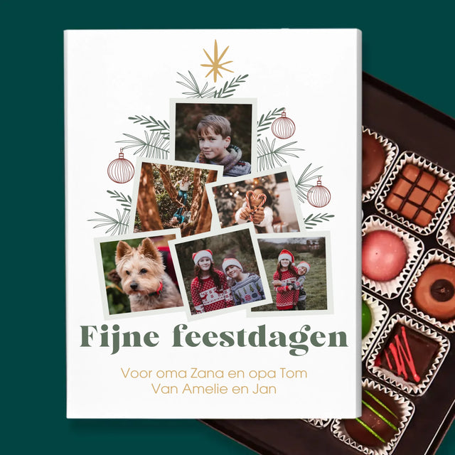 Fotocollage: Kerstboom - Pralines