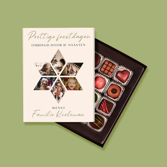 Fotocollage: Prachtige Feestdagen, Ster - Pralines