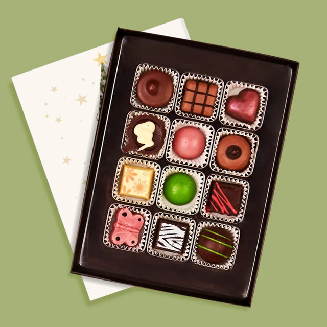 Fotocollage: Kerstboom, Magische Feestdagen - Pralines