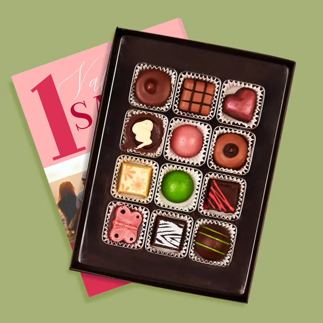 Fotocollage: Eerste Valentijn Samen - Pralines