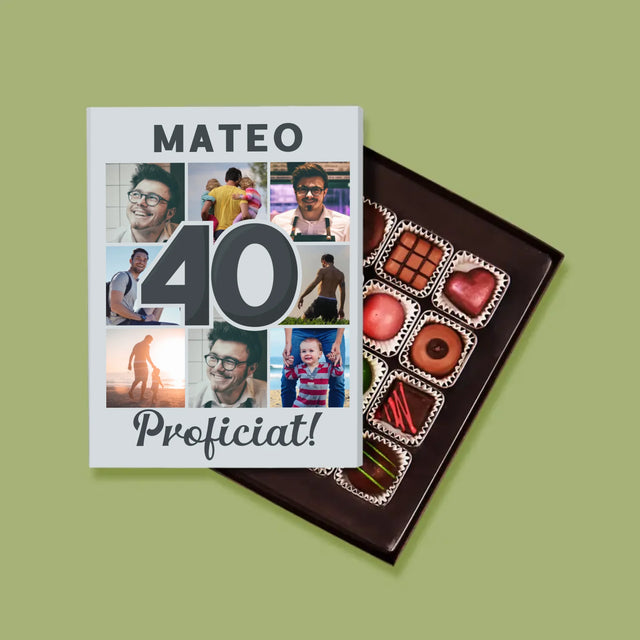 Fotocollage: 40 Jaar - Pralines