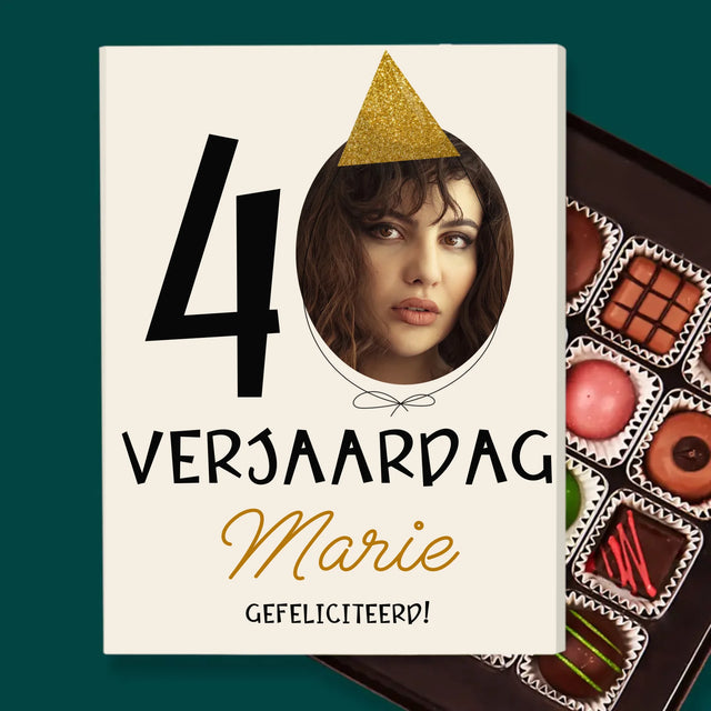Foto En Handtekening: 40 Verjaardag Pet - Pralines