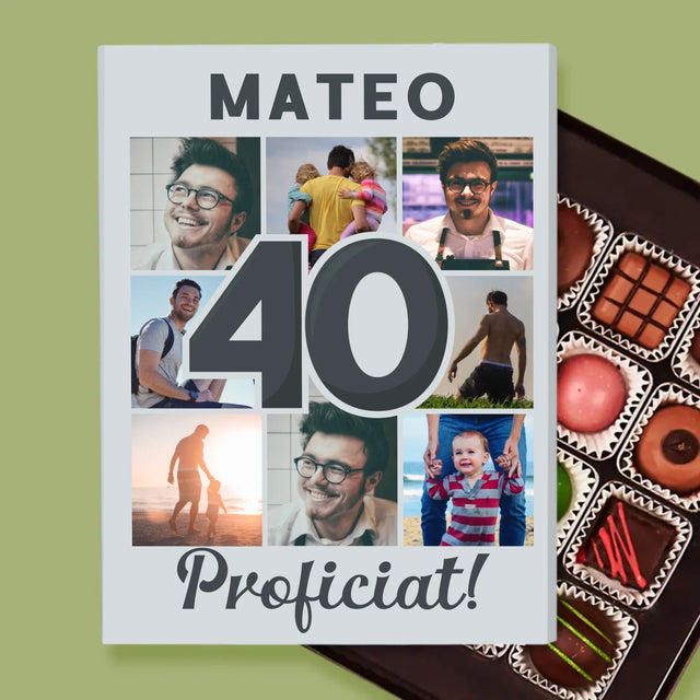 Fotocollage: 40 Jaar - Pralines