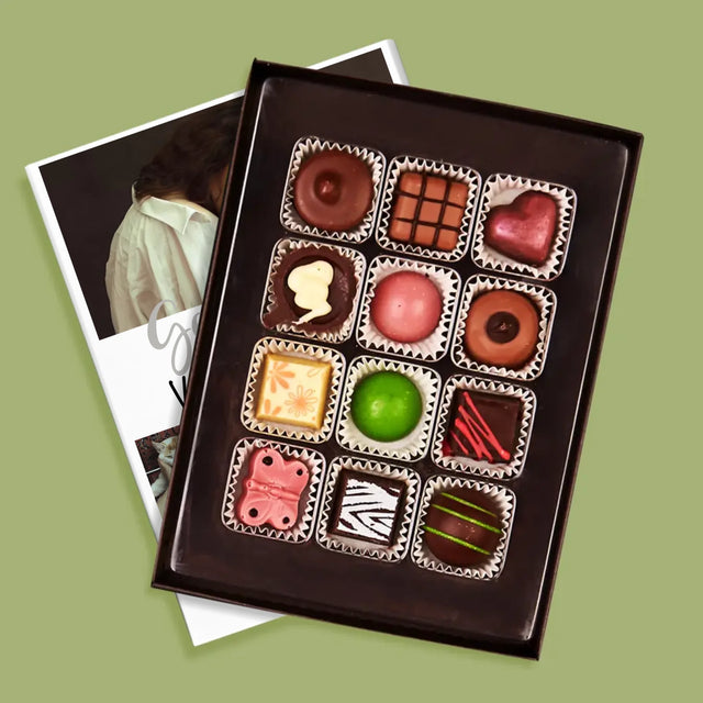 Fotocollage: Geweldige Veertigjarige, Vrouw - Pralines