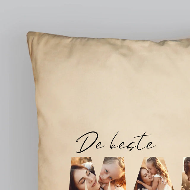 Woord Van Foto'S: Foto'S De Beste Mama Ter Wereld - Kussen
