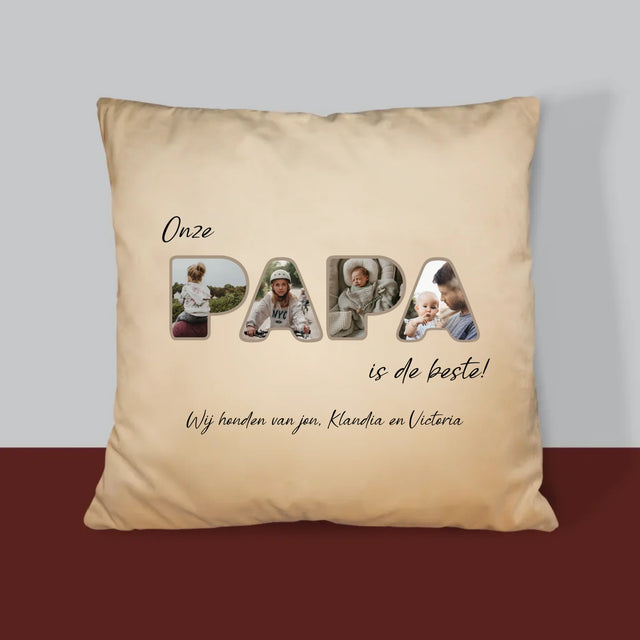 Woord Van Foto'S: Onze Papa Is De Beste - Kussen