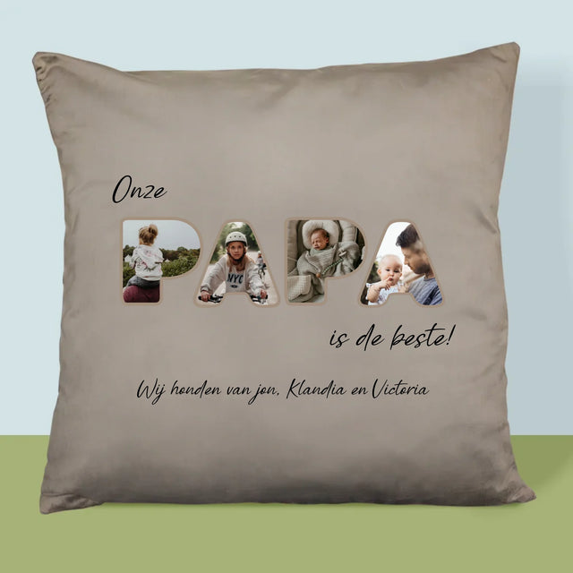 Woord Van Foto'S: Onze Papa Is De Beste - Kussen