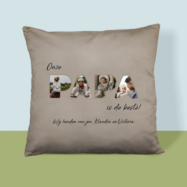 Woord Van Foto'S: Onze Papa Is De Beste - Kussen