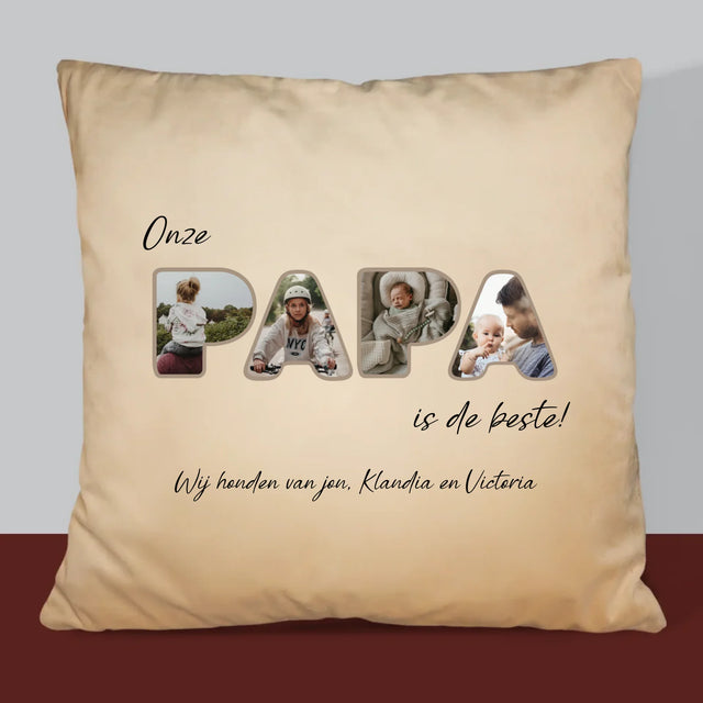 Woord Van Foto'S: Onze Papa Is De Beste - Kussen