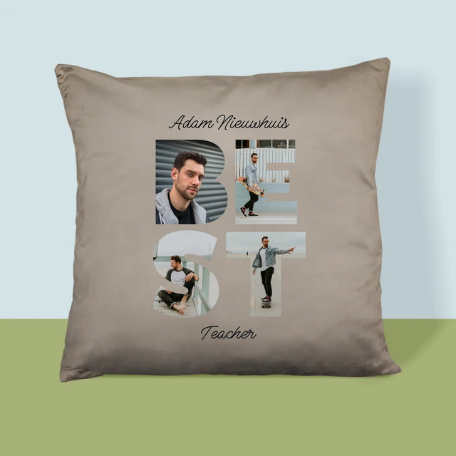 Woord Van Foto'S: Best Teacher - Kussen