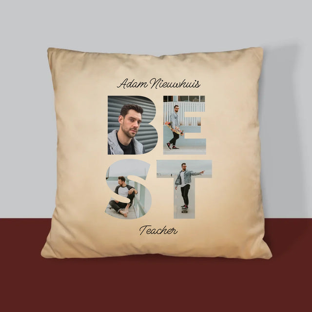 Woord Van Foto'S: Best Teacher - Kussen