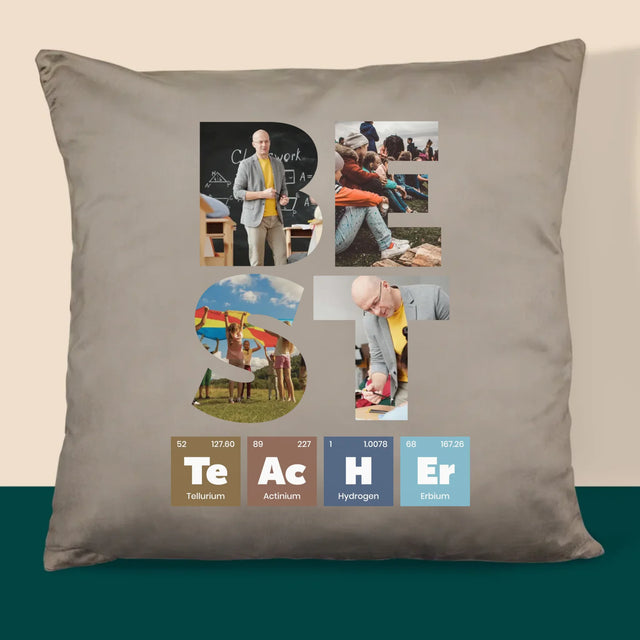 Woord Van Foto'S: Best Teacher Chemische Elementen - Kussen