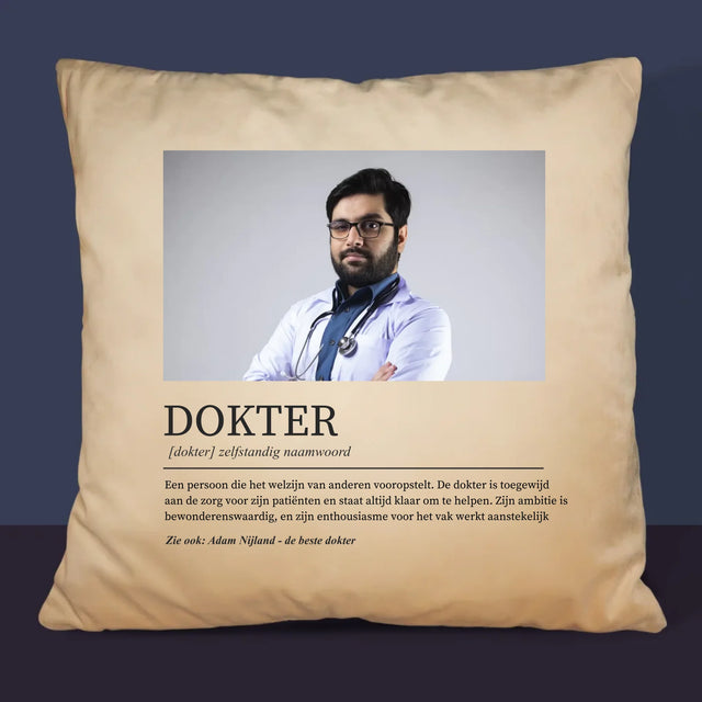 Foto En Handtekening: Dokter Definitie - Kussen