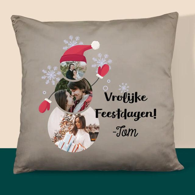 Vorm Van Foto'S: Sneeuwman - Kussen