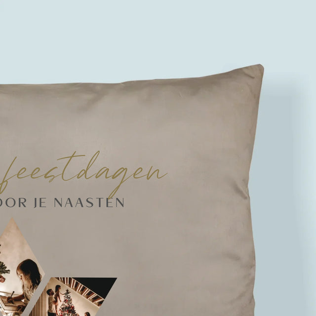 Fotocollage: Prachtige Feestdagen, Ster - Kussen