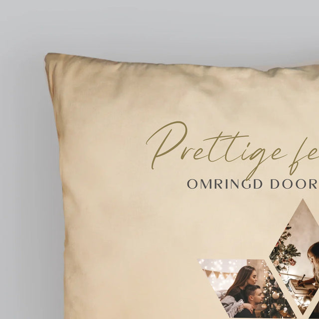 Fotocollage: Prachtige Feestdagen, Ster - Kussen