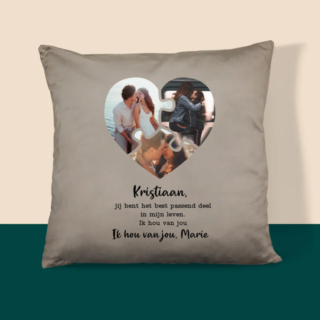 Fotocollage: Valentijn Puzzel - Kussen