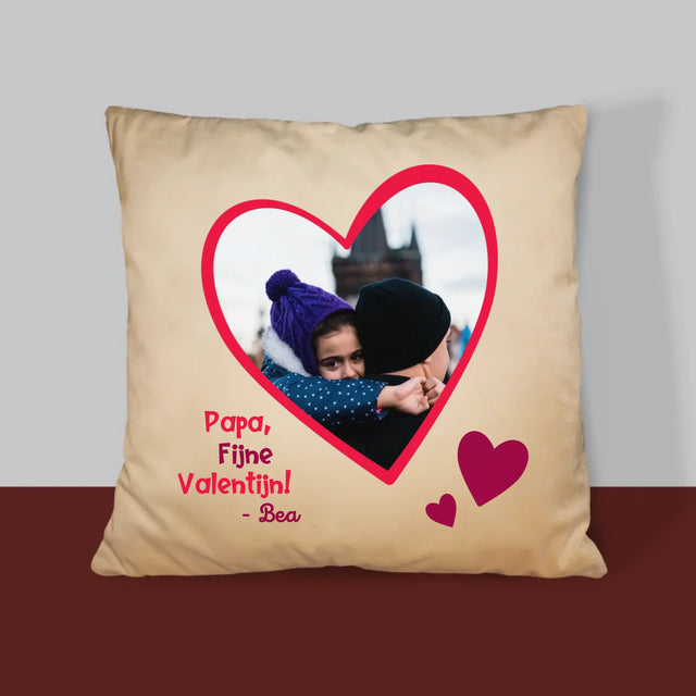 Foto En Handtekening: Valentijn Papa - Kussen