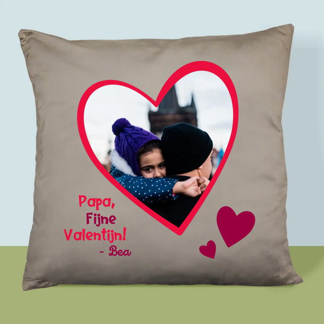 Foto En Handtekening: Valentijn Papa - Kussen
