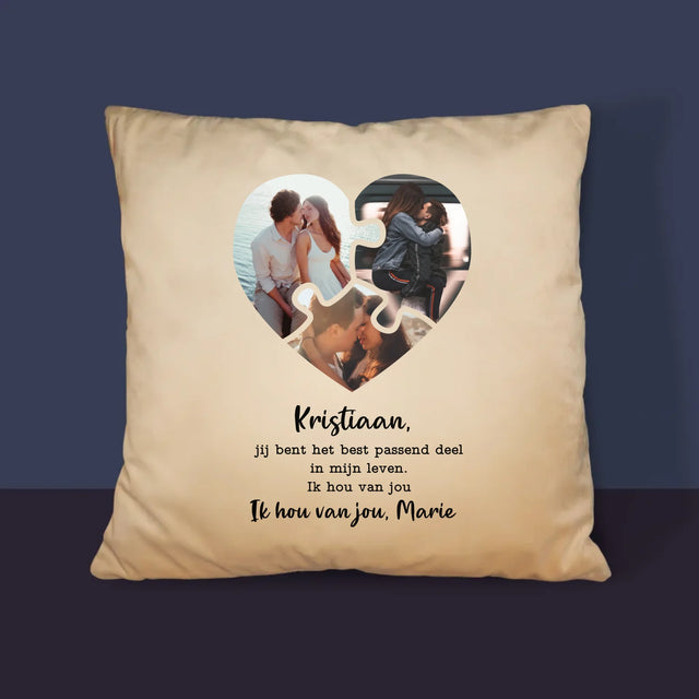 Fotocollage: Valentijn Puzzel - Kussen