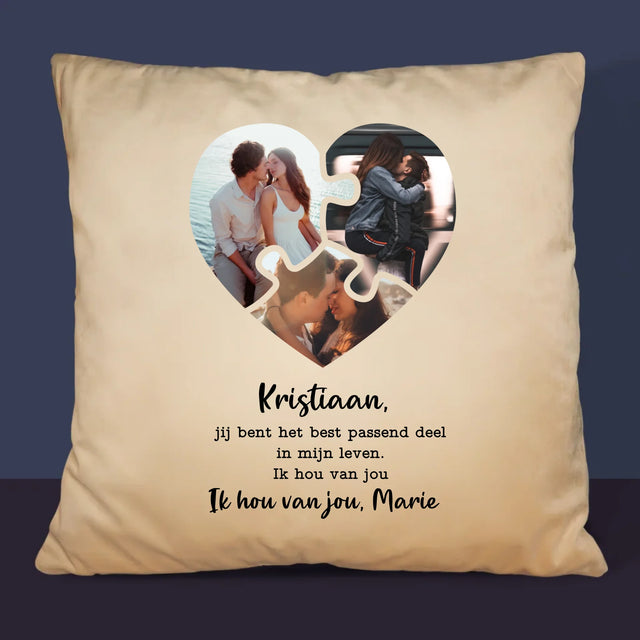 Fotocollage: Valentijn Puzzel - Kussen