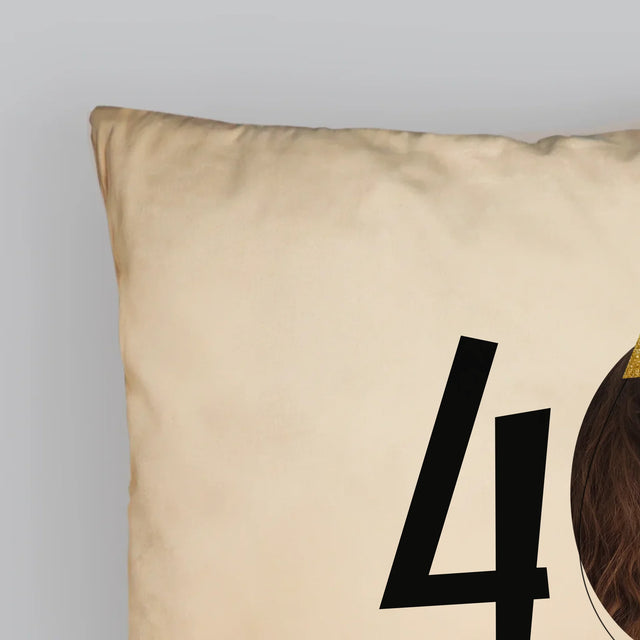 Foto En Handtekening: 40 Verjaardag Pet - Kussen