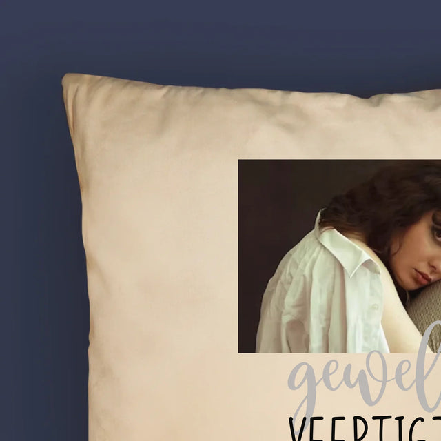 Fotocollage: Geweldige Veertigjarige, Vrouw - Kussen