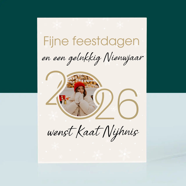 Fotocollage: Gelukkig Nieuwjaar - Acryl Blok