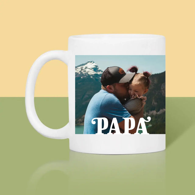 Foto En Handtekening: Onvervangbare Papa, Toewijding - Mok