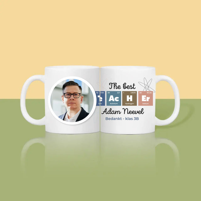 Foto En Handtekening: Teacher Chemische Elementen - Mok