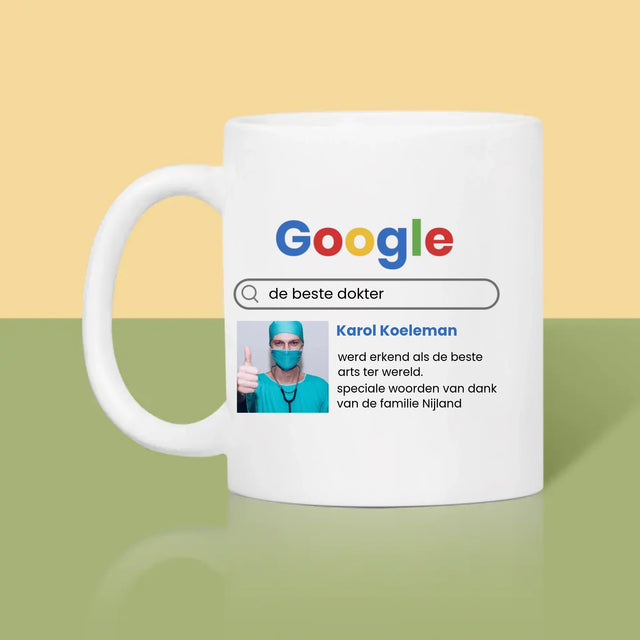 Foto En Handtekening: De Beste Dokter Google-Score - Mok