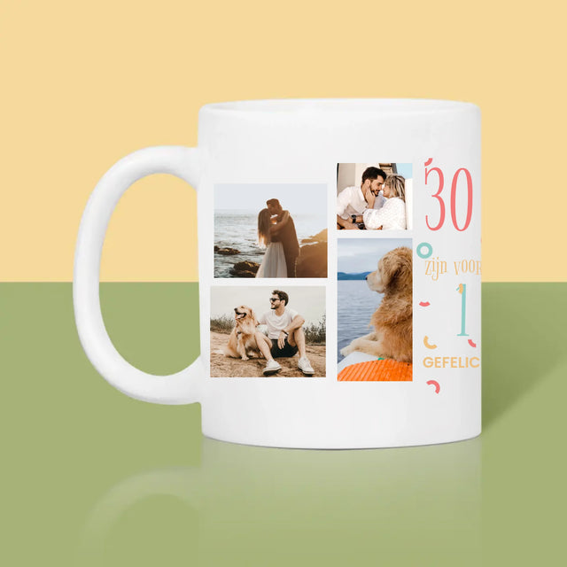 Fotocollage: 30 Jaar Voorbij - Mok