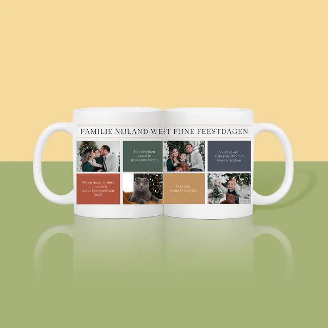 Fotocollage: Fijne Feestdagen, Wensen - Mok