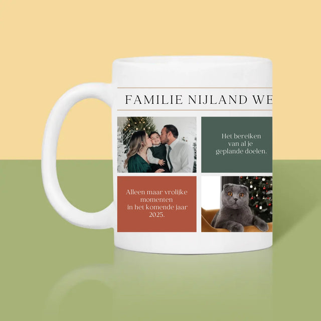 Fotocollage: Fijne Feestdagen, Wensen - Mok