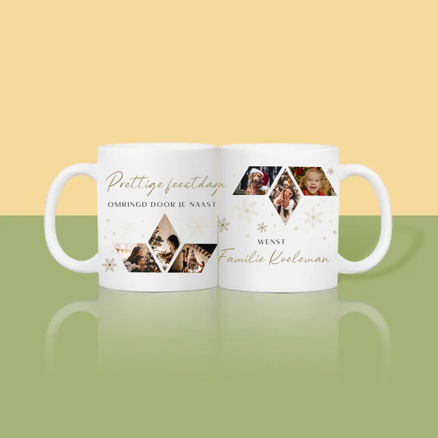 Fotocollage: Prachtige Feestdagen, Ster - Mok