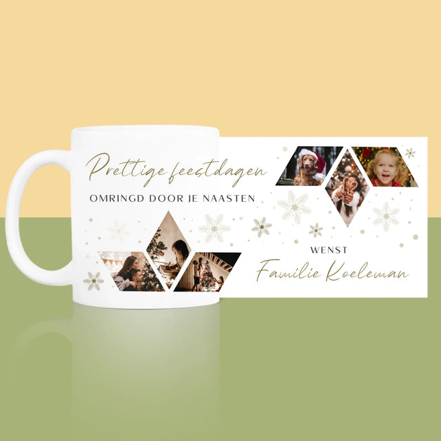 Fotocollage: Prachtige Feestdagen, Ster - Mok