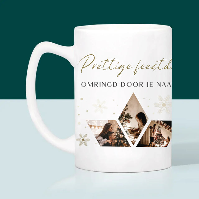 Fotocollage: Prachtige Feestdagen, Ster - Mok