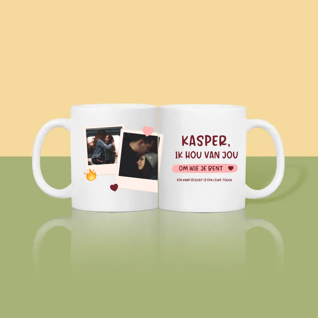 Fotocollage: Ik Hou Van Jou Om Wie Je Bent - Mok