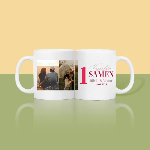 Fotocollage: Eerste Valentijn Samen - Mok