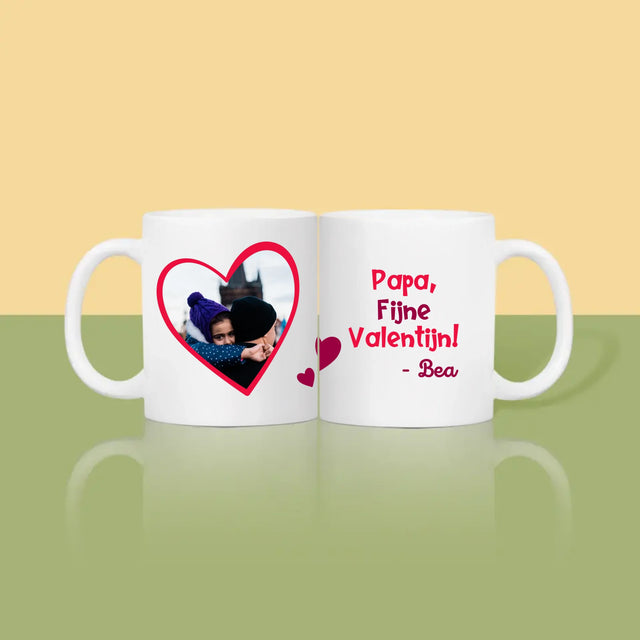 Foto En Handtekening: Valentijn Papa - Mok