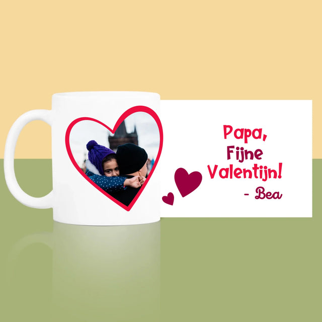 Foto En Handtekening: Valentijn Papa - Mok