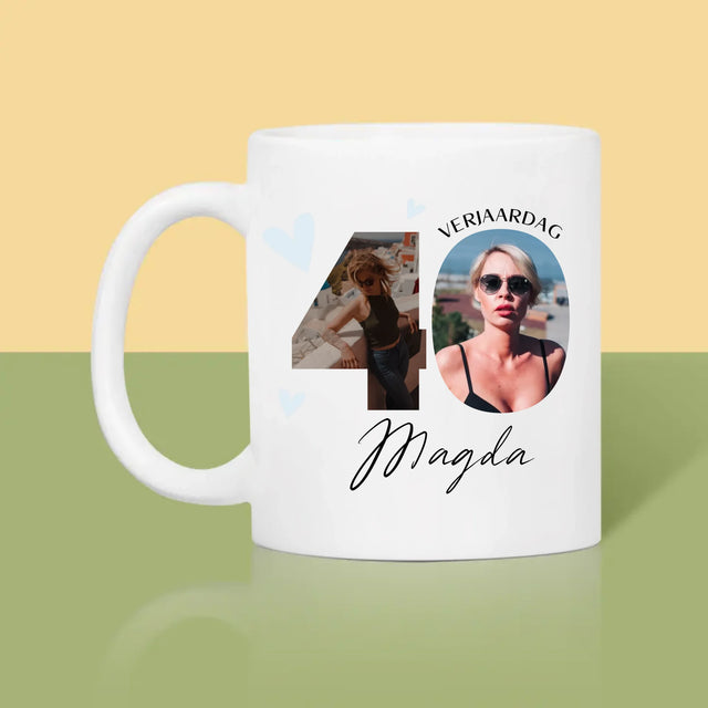 Woord Van Foto'S: 40E Verjaardag Mooie Momenten - Mok